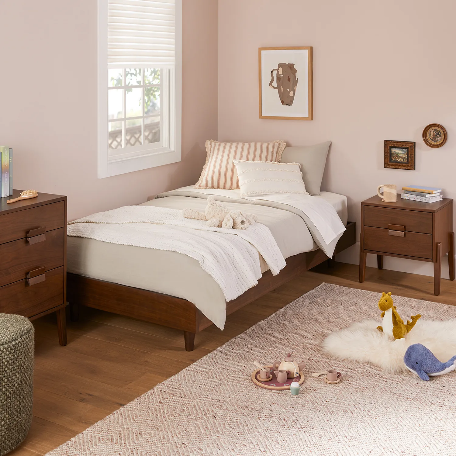 Basi Twin Bed Frame - Walnut