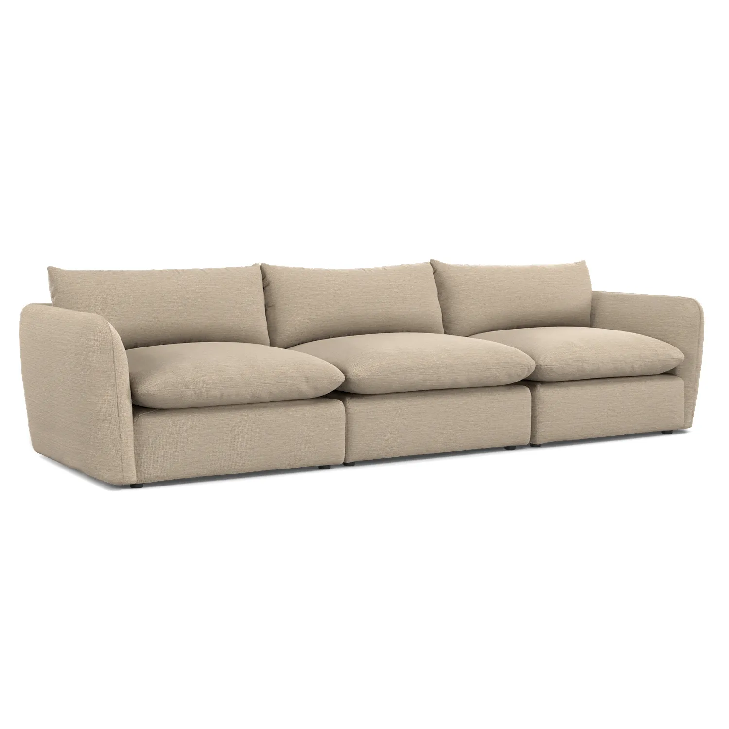 Leigh 131.5_ Modular Sofa - Silver Taupe - Image 3
