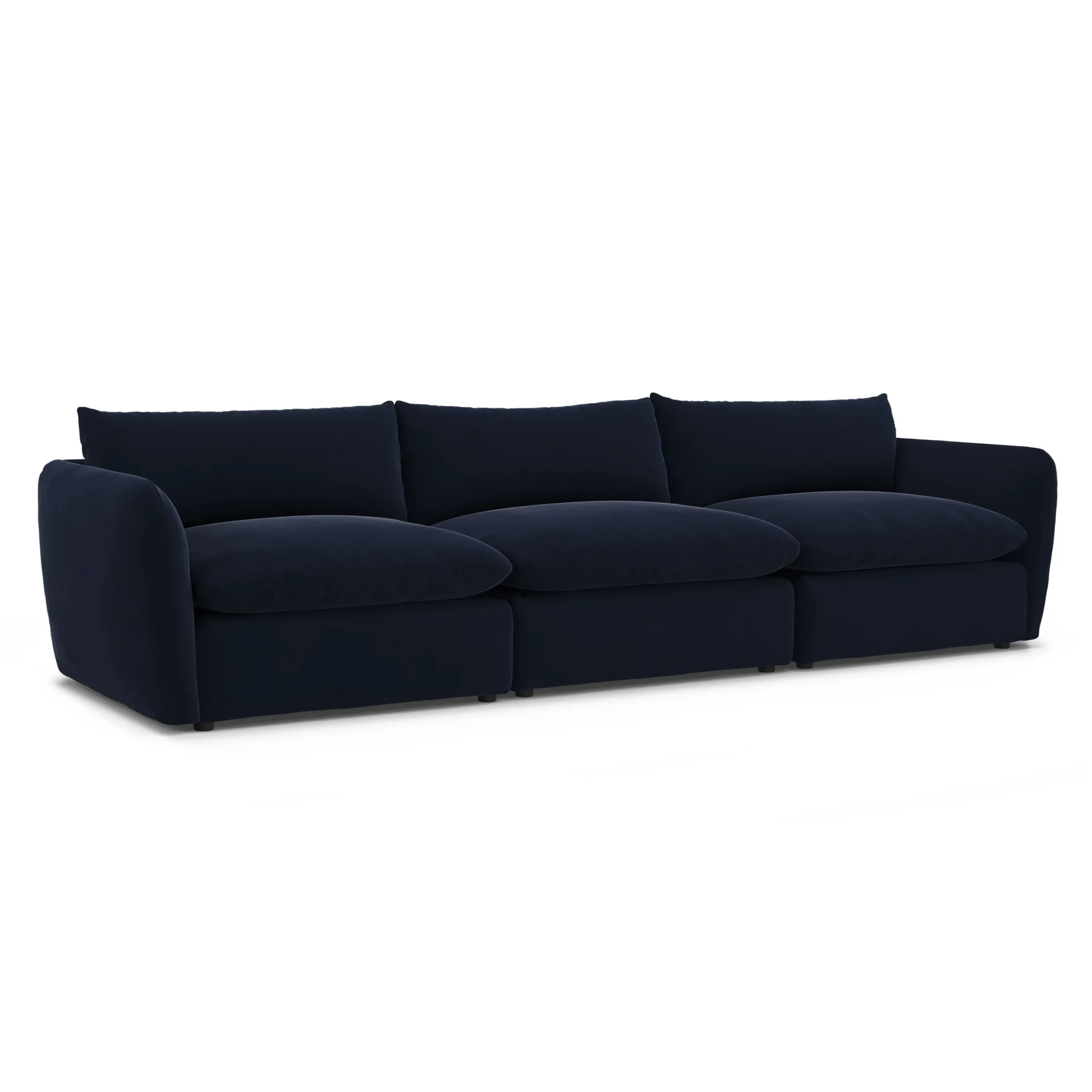 Leigh 131.5_ Velvet Modular Sofa - Hale Ink - Image 12