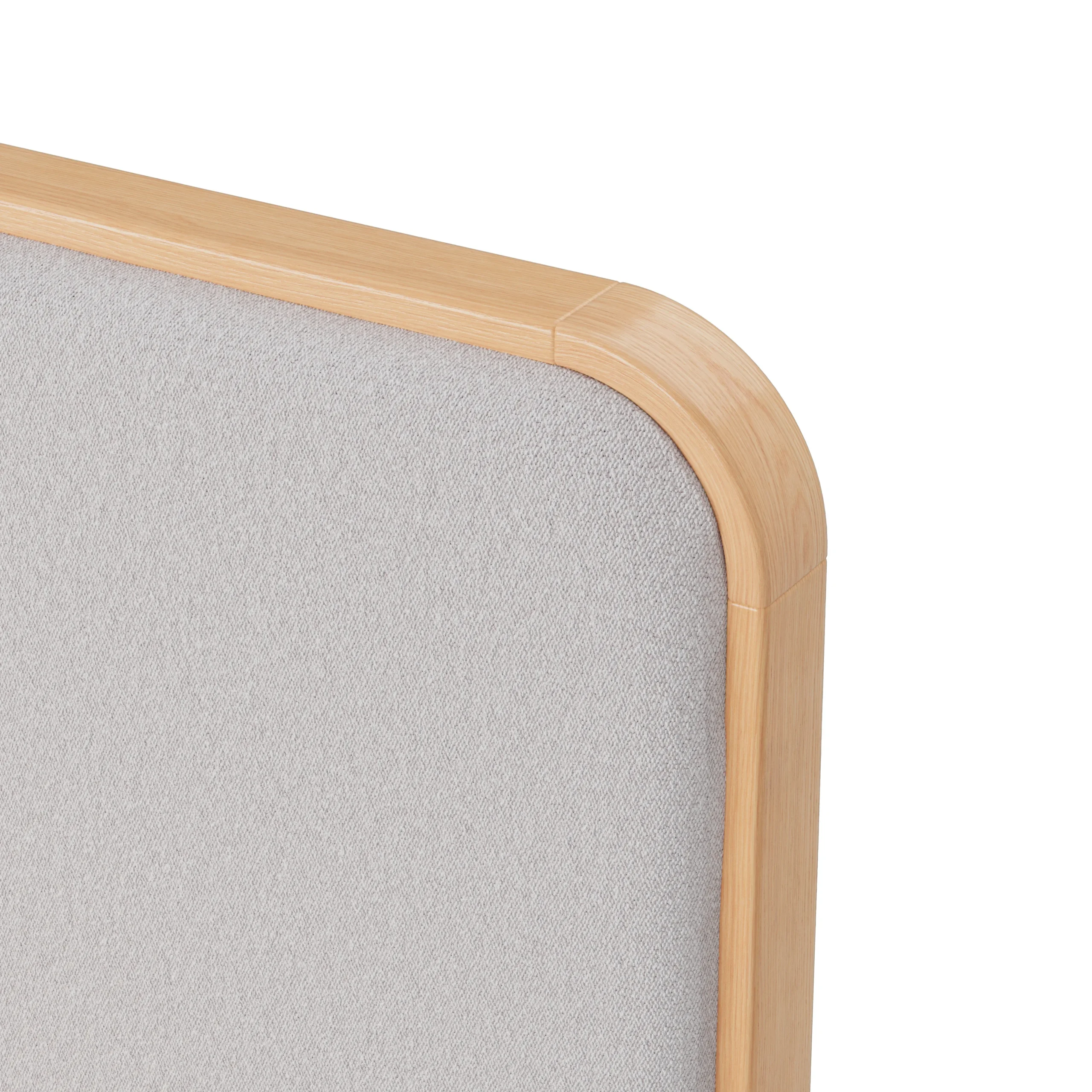 Bjorn Queen Upholstered Bed - White Oak and Ratine Ivory - Image 7
