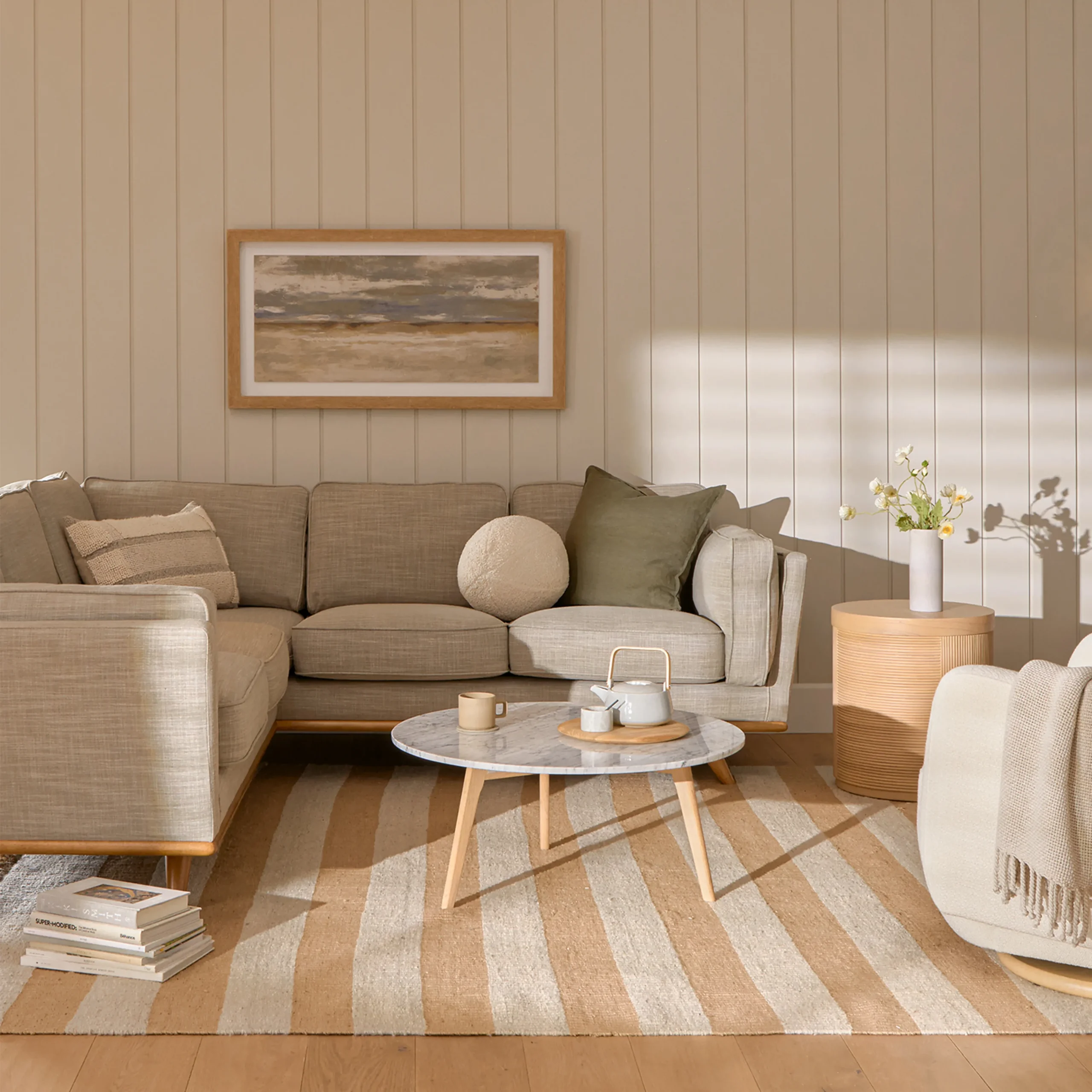 Timber 93_ Corner Sectional - Rain Cloud Gray