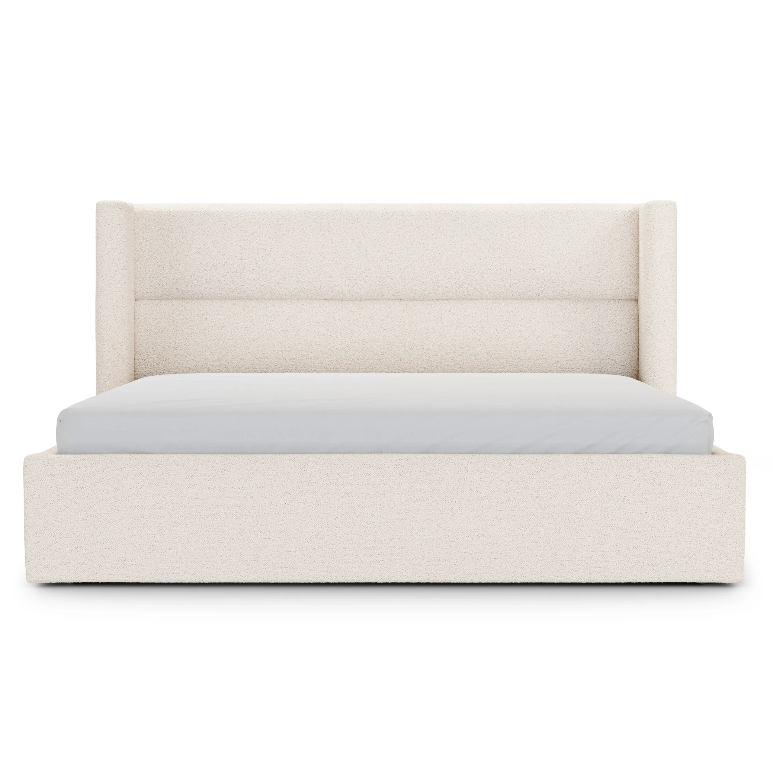 Calabri King Upholstered Bed - Ivory Wool Bouclé - Image 7