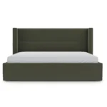 Calabri King Velvet Bed - Hale Fir Green