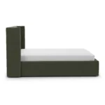 Calabri Queen Velvet Bed - Hale Fir Green