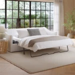 Landry 84.5_ Sofa Bed - Napa White