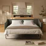 Landry 84.5_ Velvet Sofa Bed - Hale Fir Green