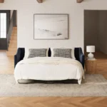 Landry 84.5_ Velvet Sofa Bed - Hale Ink