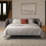Landry 84.5_ Velvet Sofa Bed - Hale Warm Gray