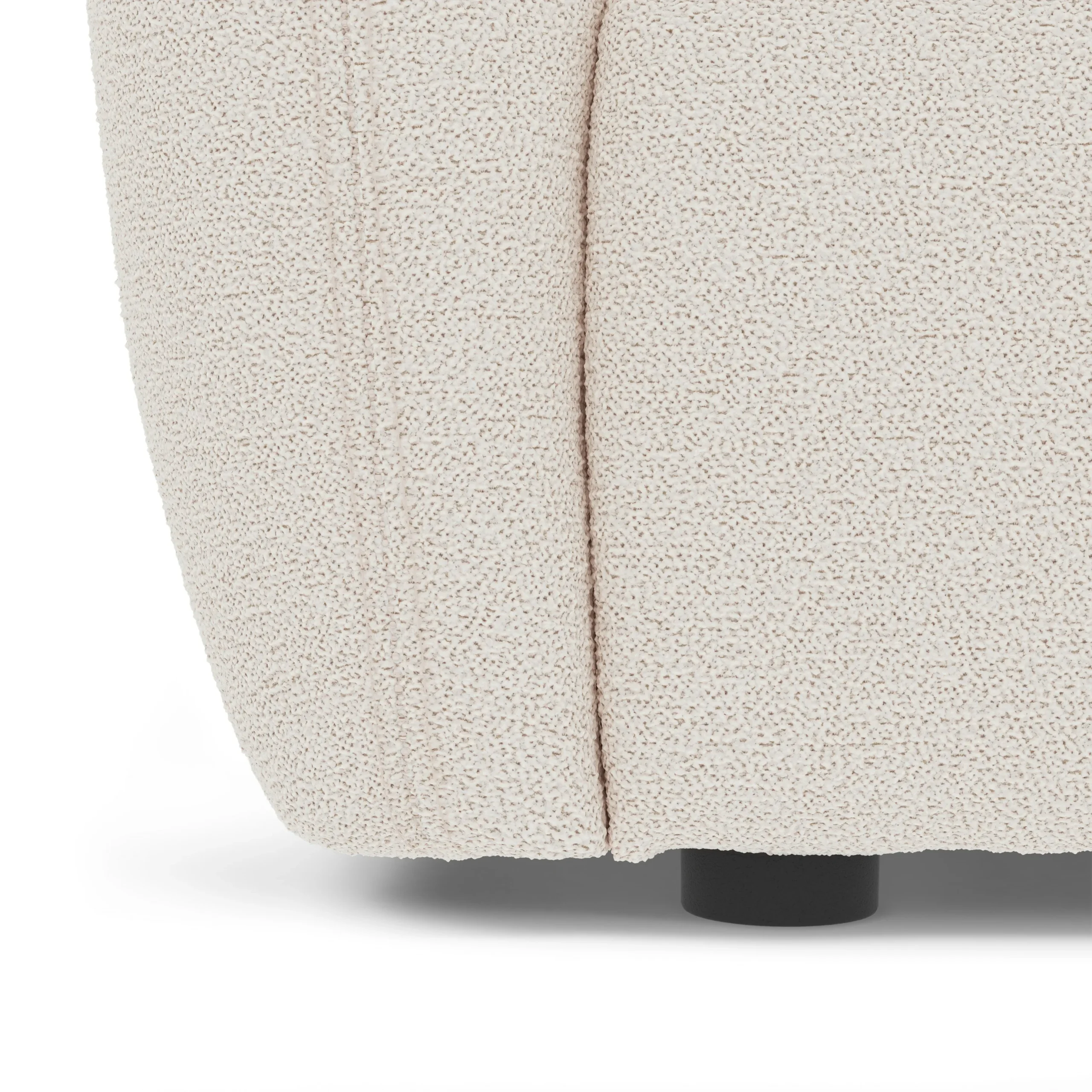 Leigh 86_ Sofa Bed - Ivory Wool Bouclé - Image 9