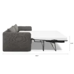 Leigh 86_ Sofa Bed - Silver Gray