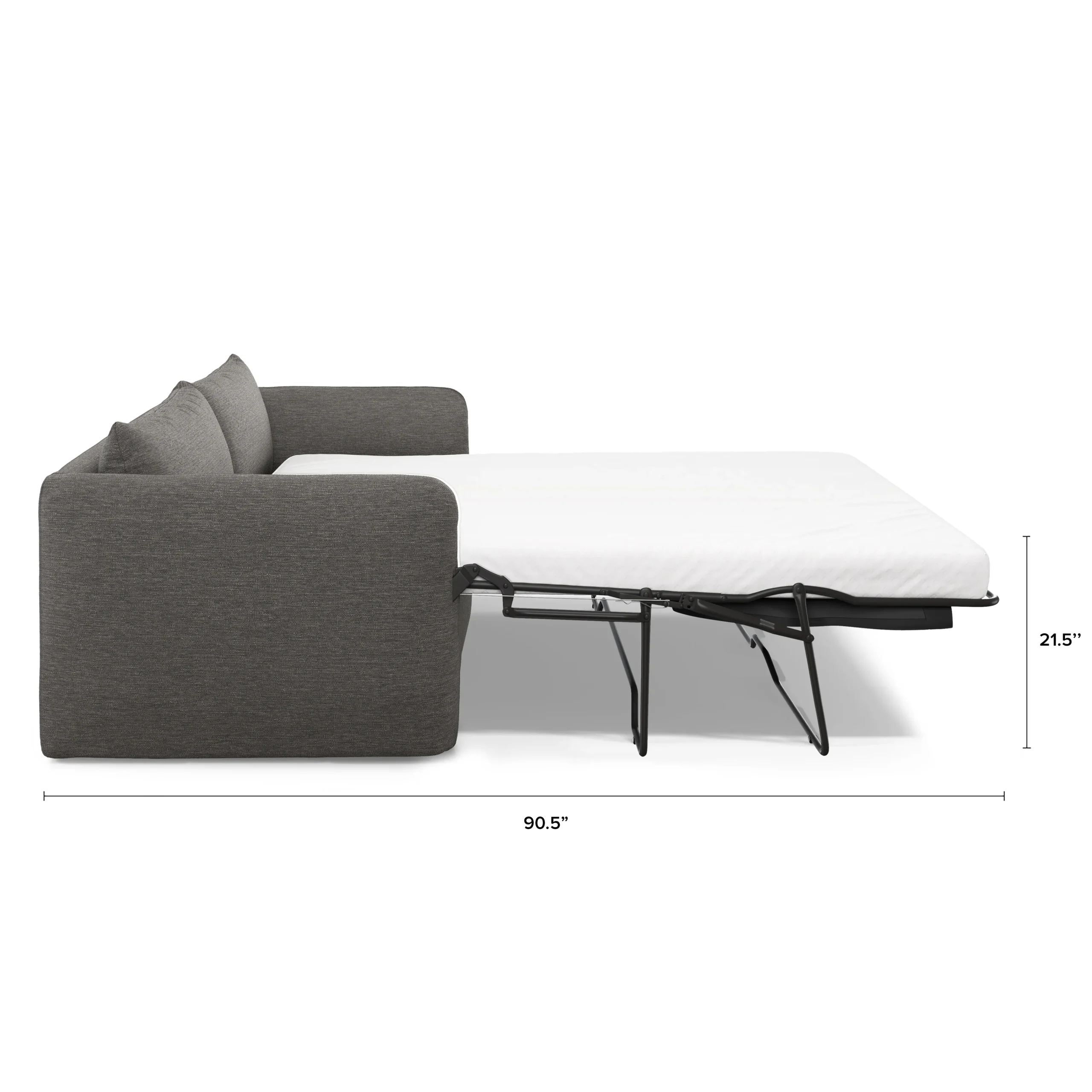 Leigh 86_ Sofa Bed - Silver Gray - Image 14