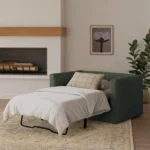 Marina 57_ Sleeper Chair - Green Wool Bouclé