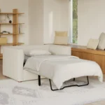 Marina 57_ Sleeper Chair - Ivory Wool Bouclé