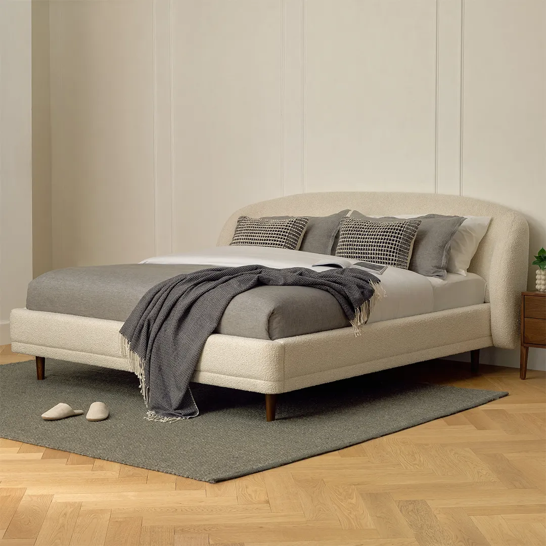 Kayra King Upholstered Bed - Ivory Bouclé - Image 14