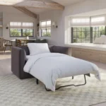 Marina 57_ Velvet Sleeper Chair - Hale Warm Gray