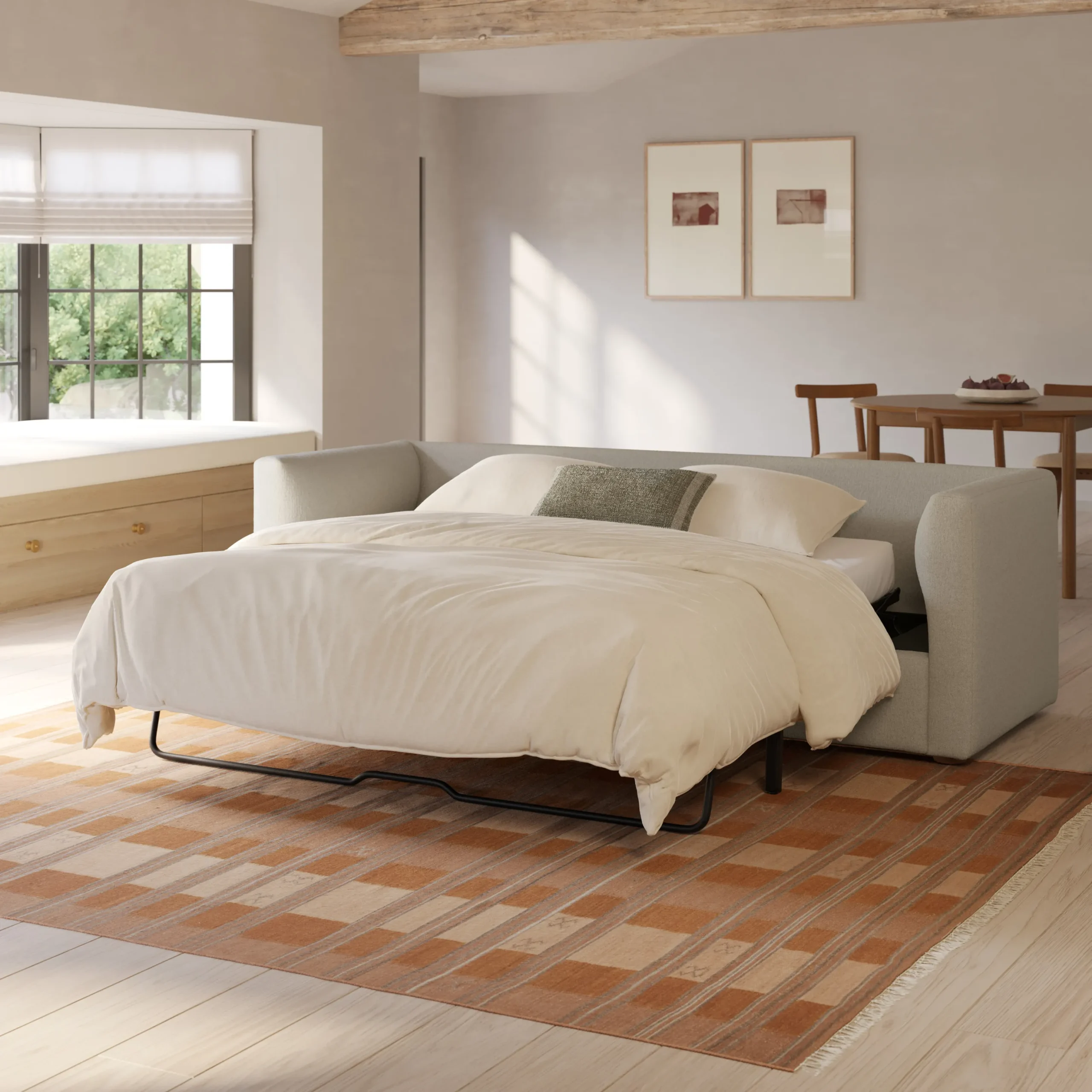 Marina 90_ Sofa Bed - Clover Ivory - Image 2