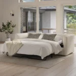 Marina 90_ Sofa Bed - Ivory Wool Bouclé