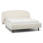 Kayra Queen Upholstered Bed - Ivory Bouclé