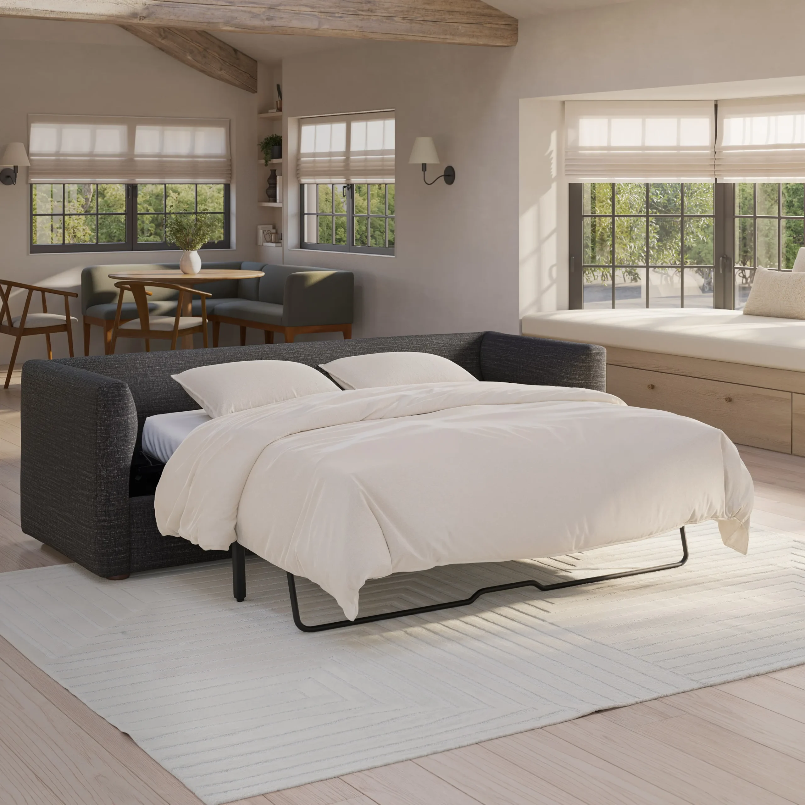 Marina 90_ Sofa Bed - Napa Charcoal - Image 2