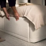 Kayra Queen Upholstered Storage Bed - Ivory Bouclé