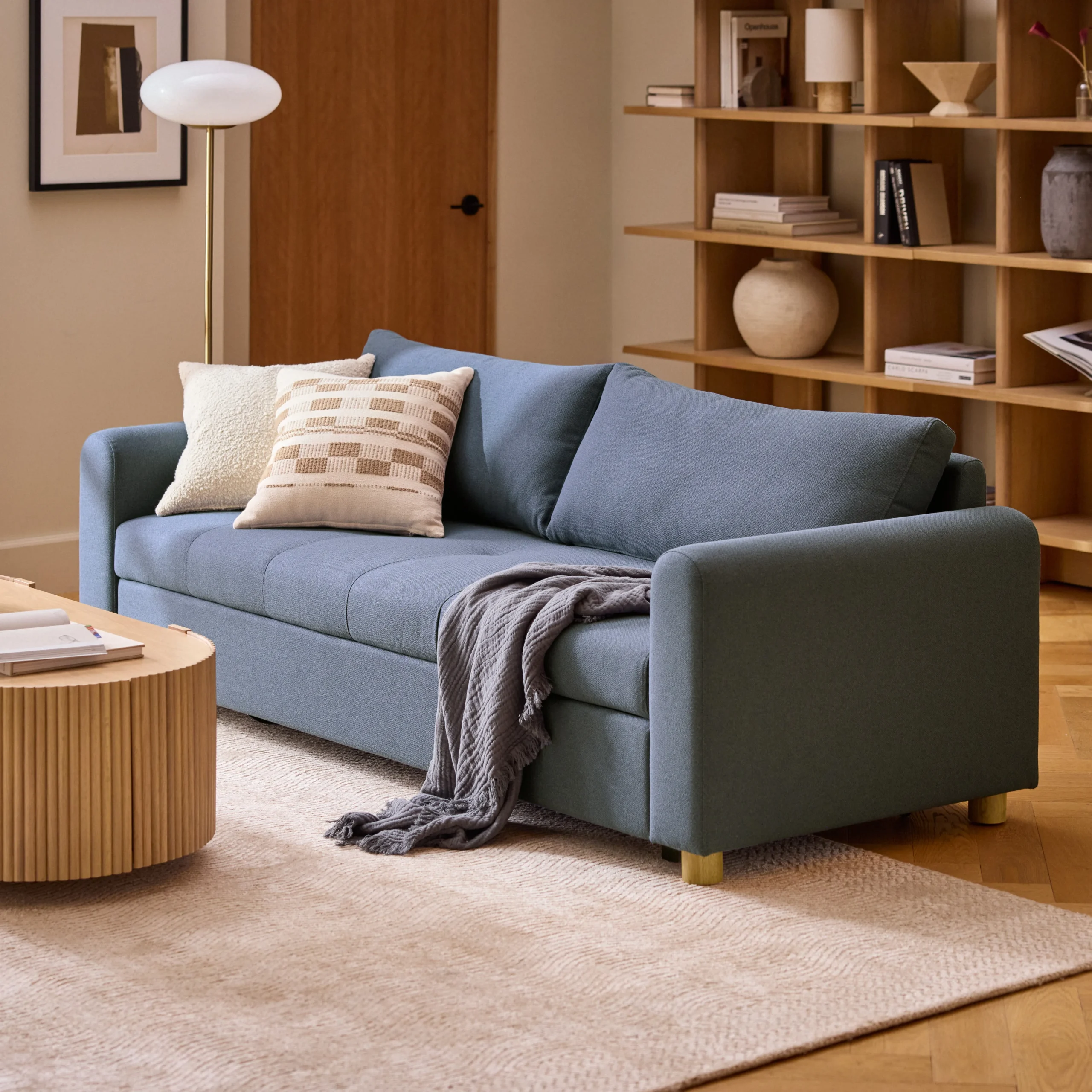 Nordby 87_ Sofa Bed - Lull Blue