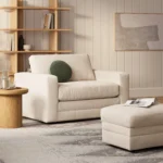 Riley 57.5_ Sleeper Chair - Ivory Wool Bouclé