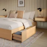Leif King Platform Storage Bed - White Oak