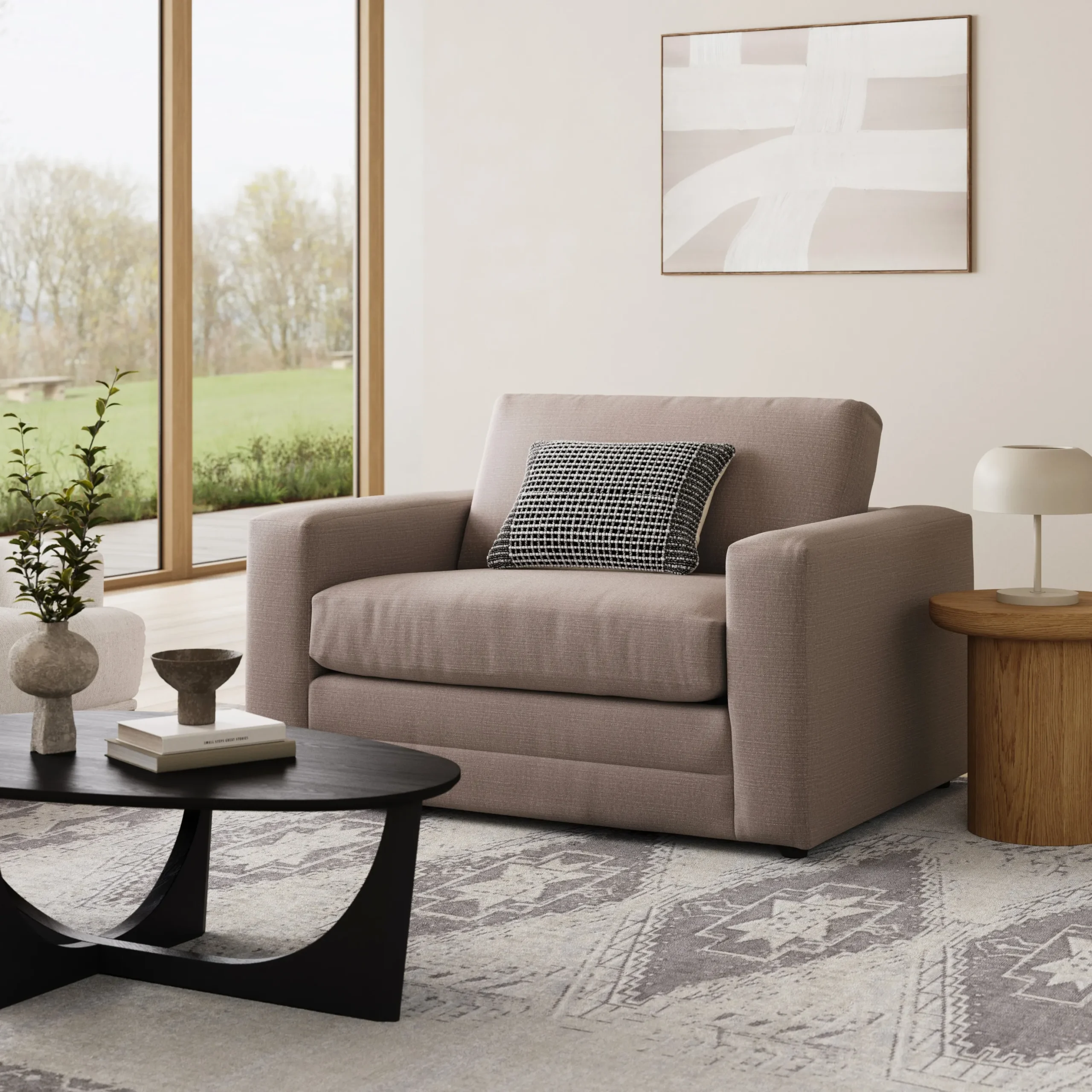 Riley 57.5_ Sleeper Chair - Napa Quartz