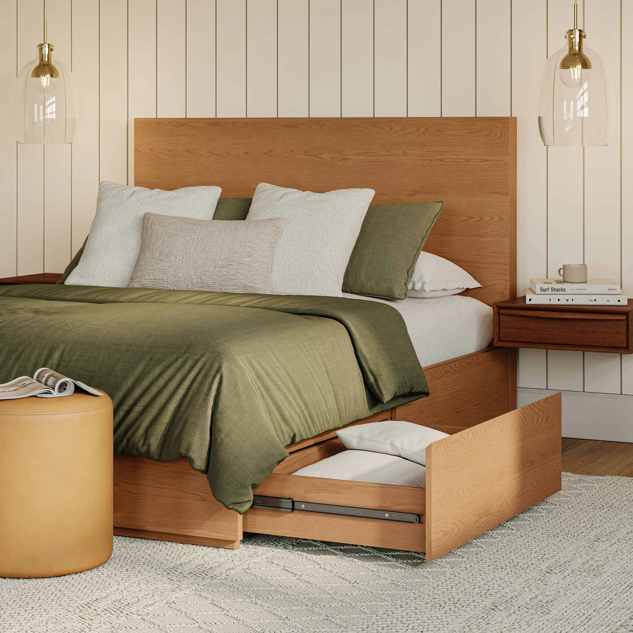 Leif Queen Storage Bed - Smoked Oak - Image 9
