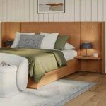 Leif Queen Storage Bed with Nightstands Set - Smoked Oak