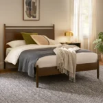 Lenia Full Panel Bed - Walnut