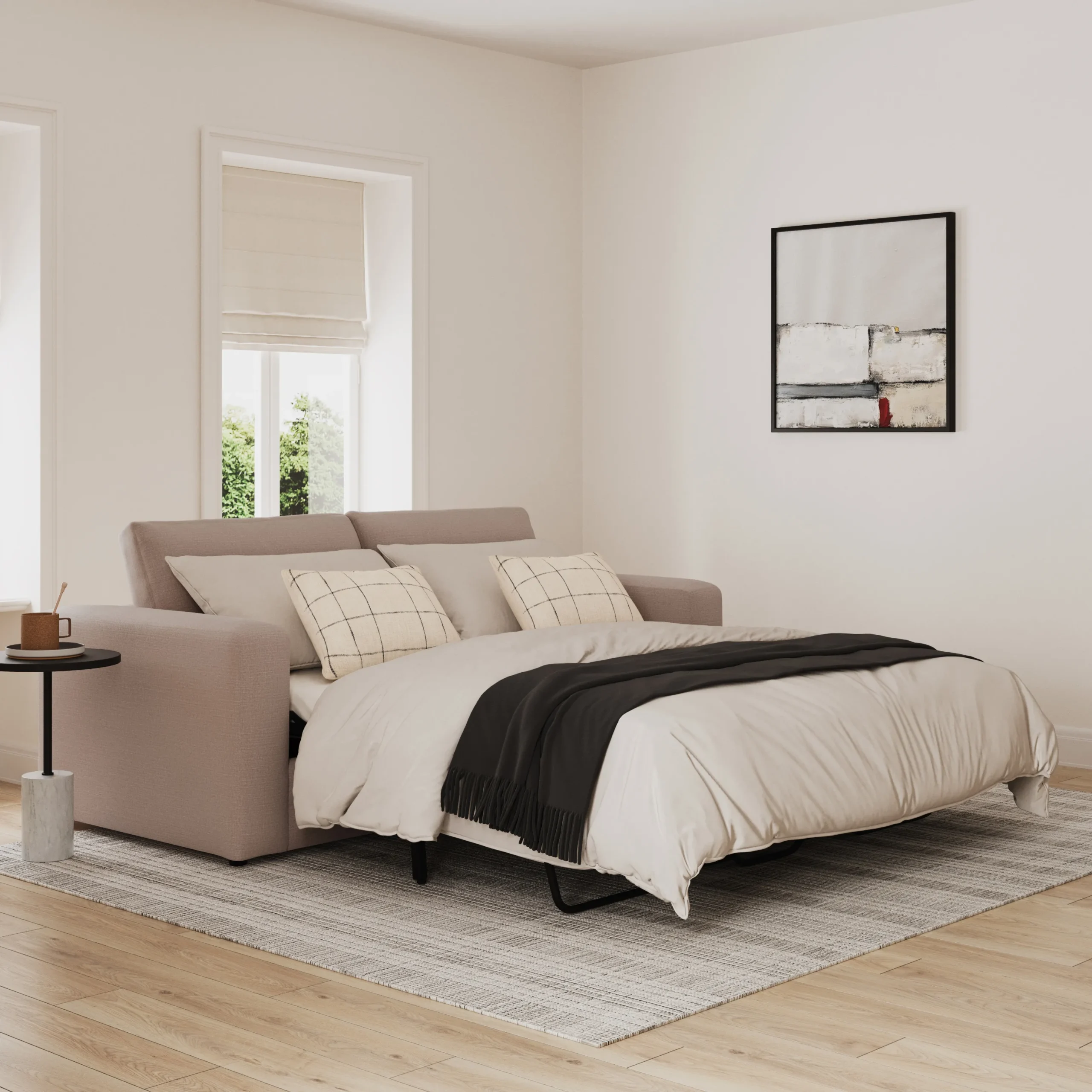 Riley 84_ Sofa Bed - Napa Quartz - Image 2