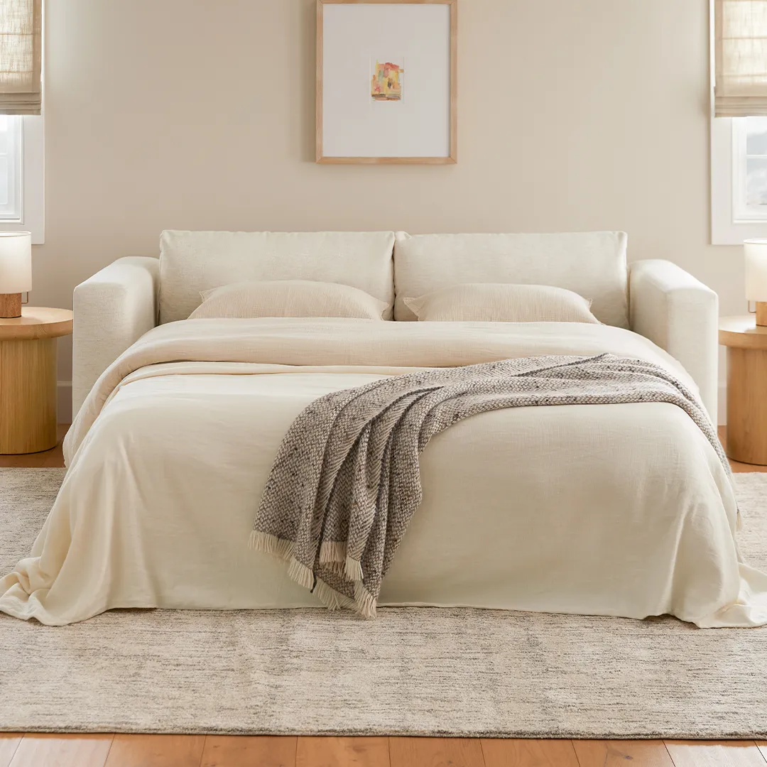 Riley 84_ Sofa Bed - Napa White - Image 2