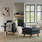 Timber 41_ Leather Lounge Chair - Charme Black