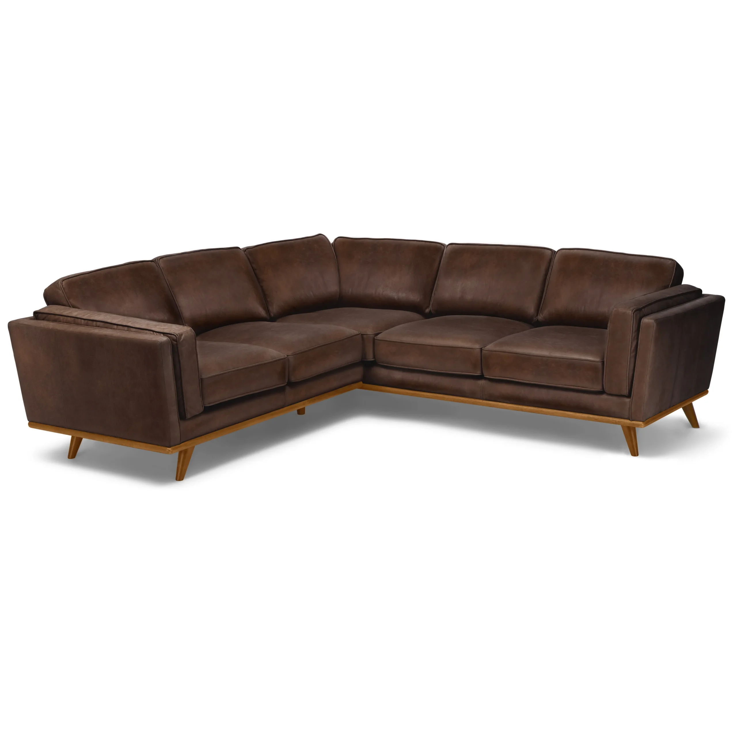 Timber 93_ Leather Corner Sectional - Charme Chocolat - Image 3