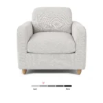 Vati 37_ Lounge Chair - Natural Oak and Buckler Ivory