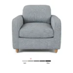 Vati 37_ Lounge Chair - Silver Light Blue