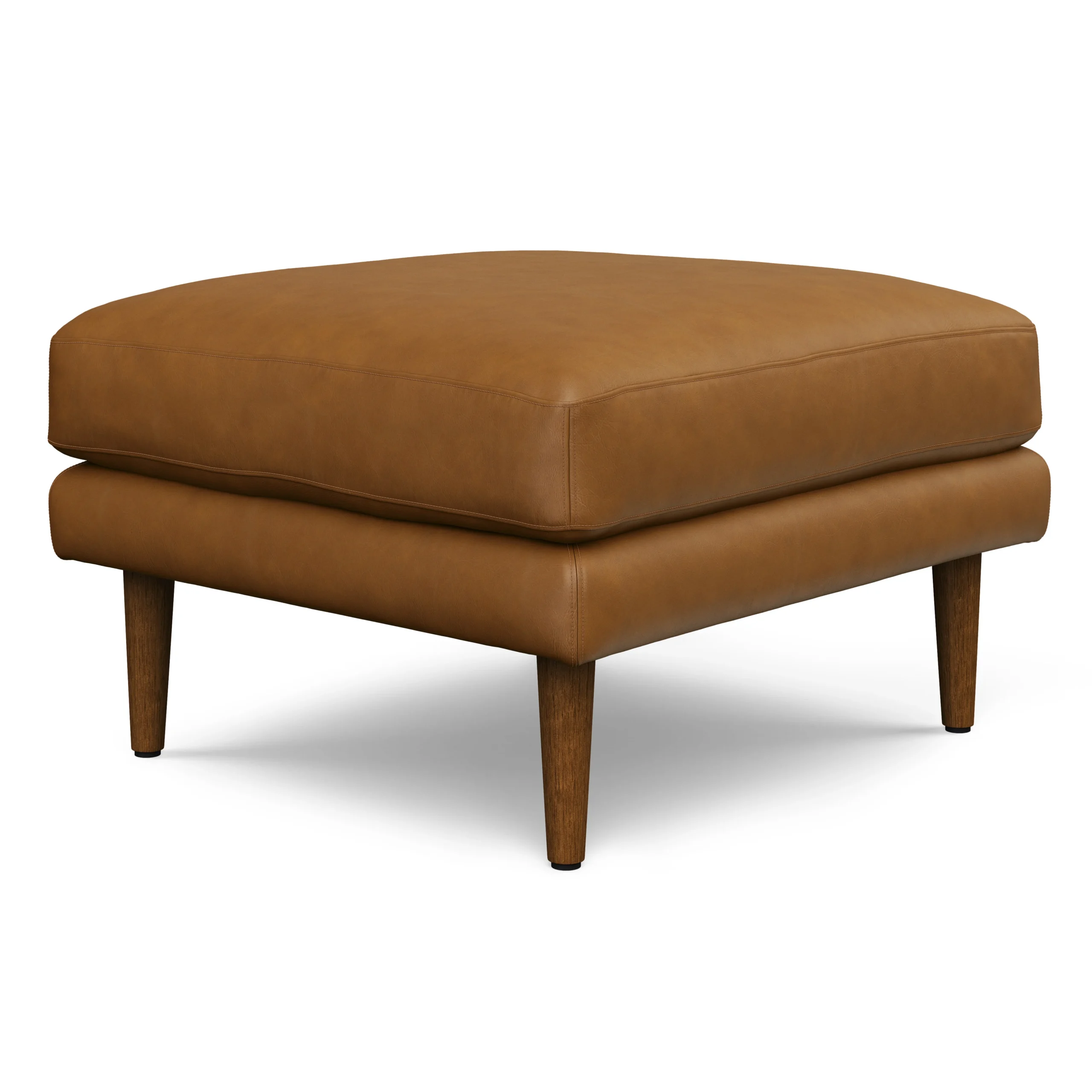 Burrard 29_ Leather Ottoman - Bella Caramel - Image 8