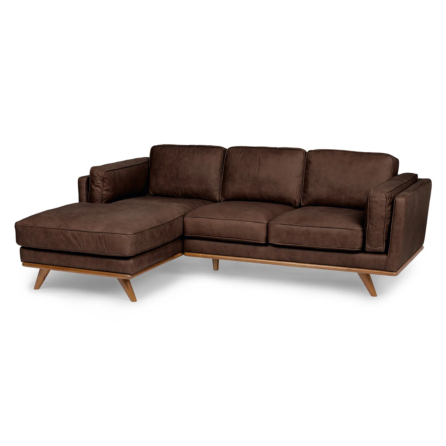 Timber 93_ Leather Left Sectional - Charme Chocolat - Image 3