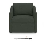 Landry 32.25_ Lounge Chair - Green Wool Bouclé