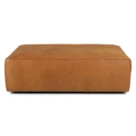 Cigar 47_ Leather Ottoman - Rawhide Tan