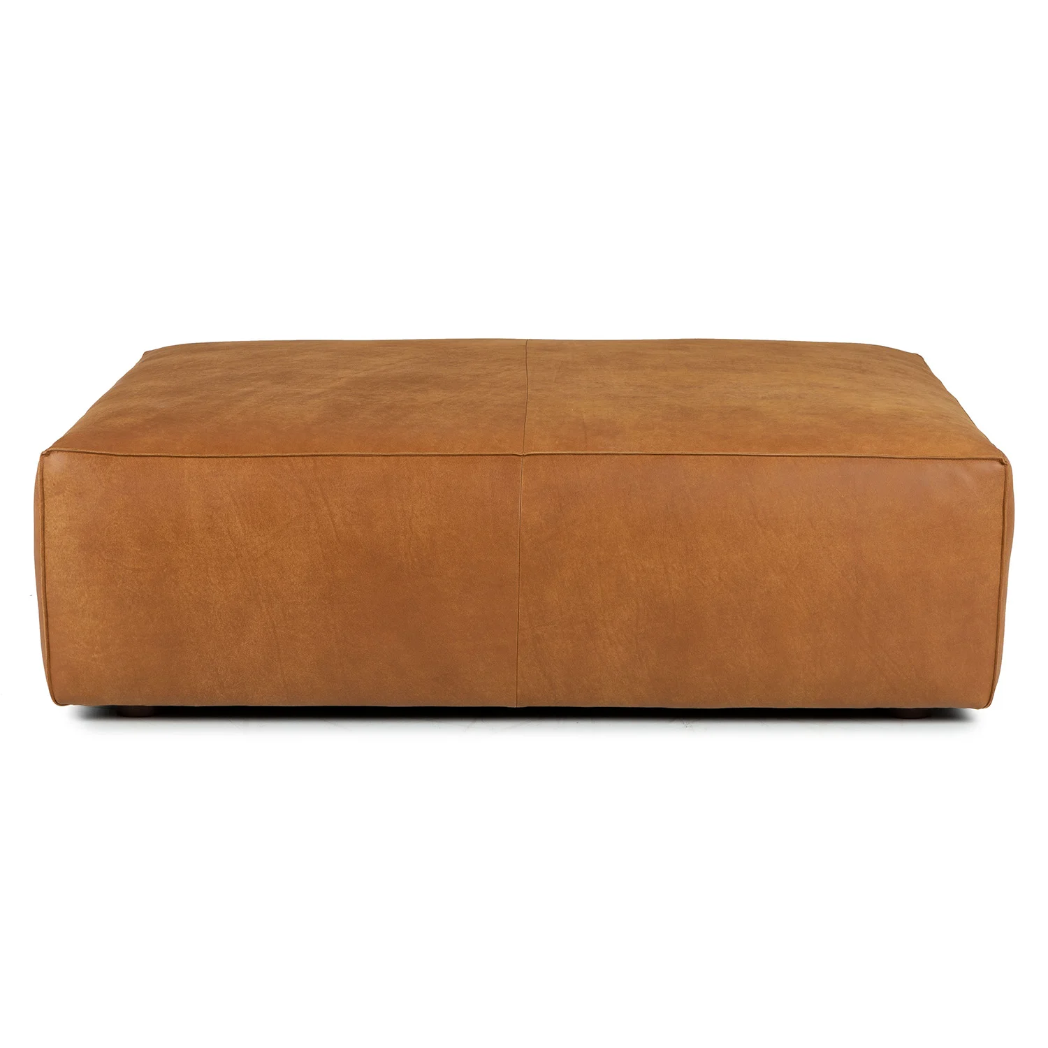 Cigar 47_ Leather Ottoman - Rawhide Tan - Image 9