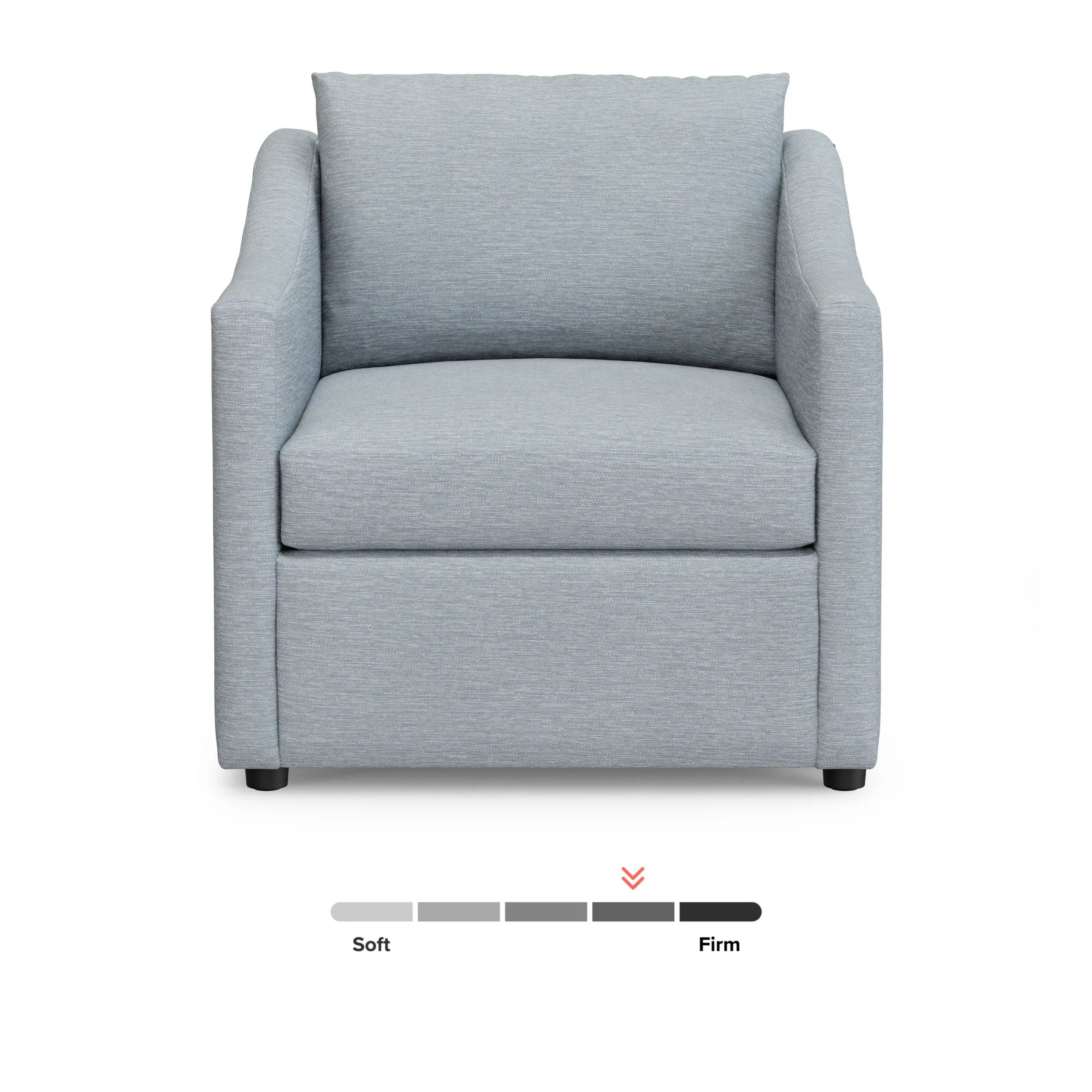 Landry 32.25_ Lounge Chair - Silver Light Blue - Image 11