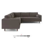 Sven 107_ Tufted Velvet Corner Sectional - Hale Warm Gray