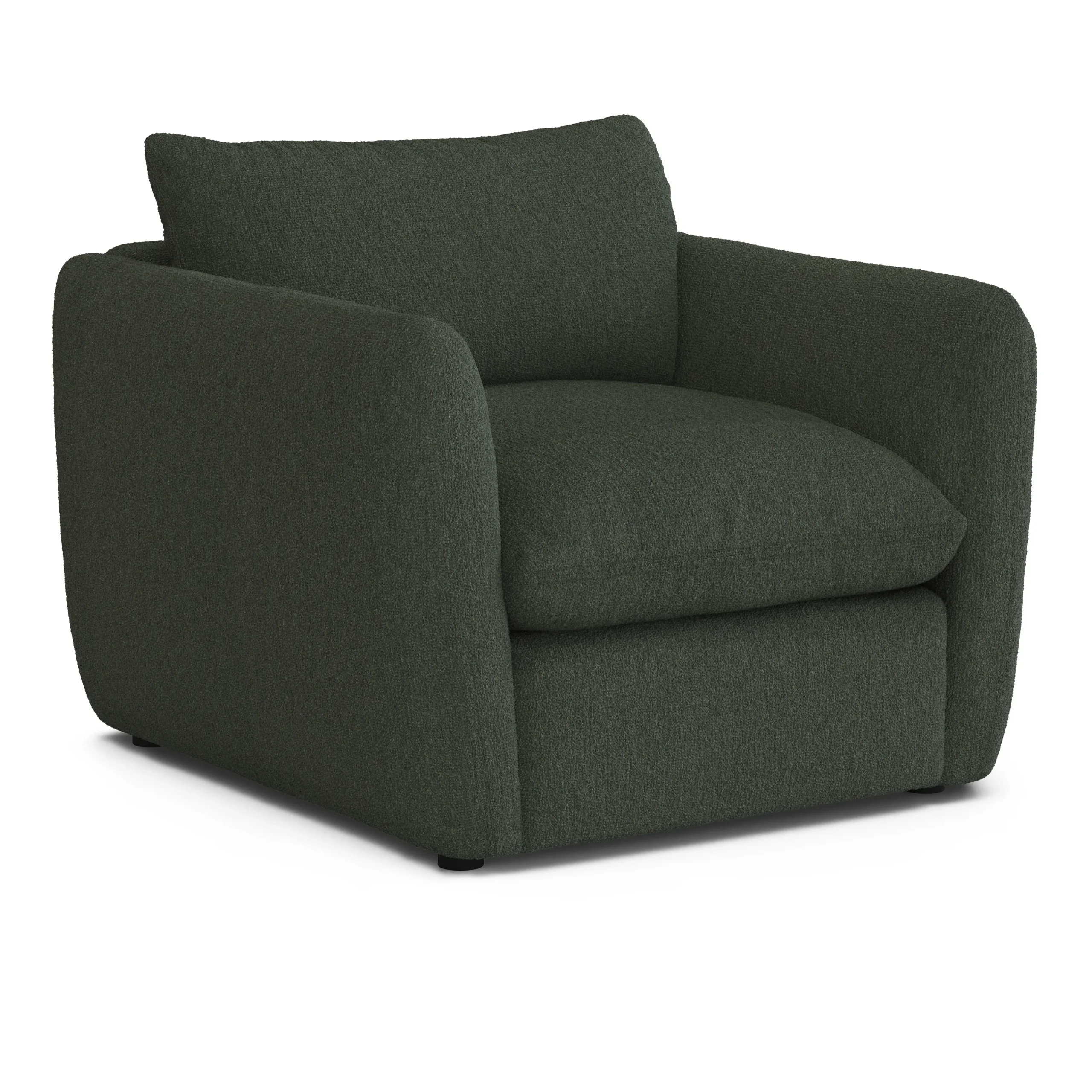 Leigh 42_ Lounge Chair - Green Wool Bouclé - Image 11