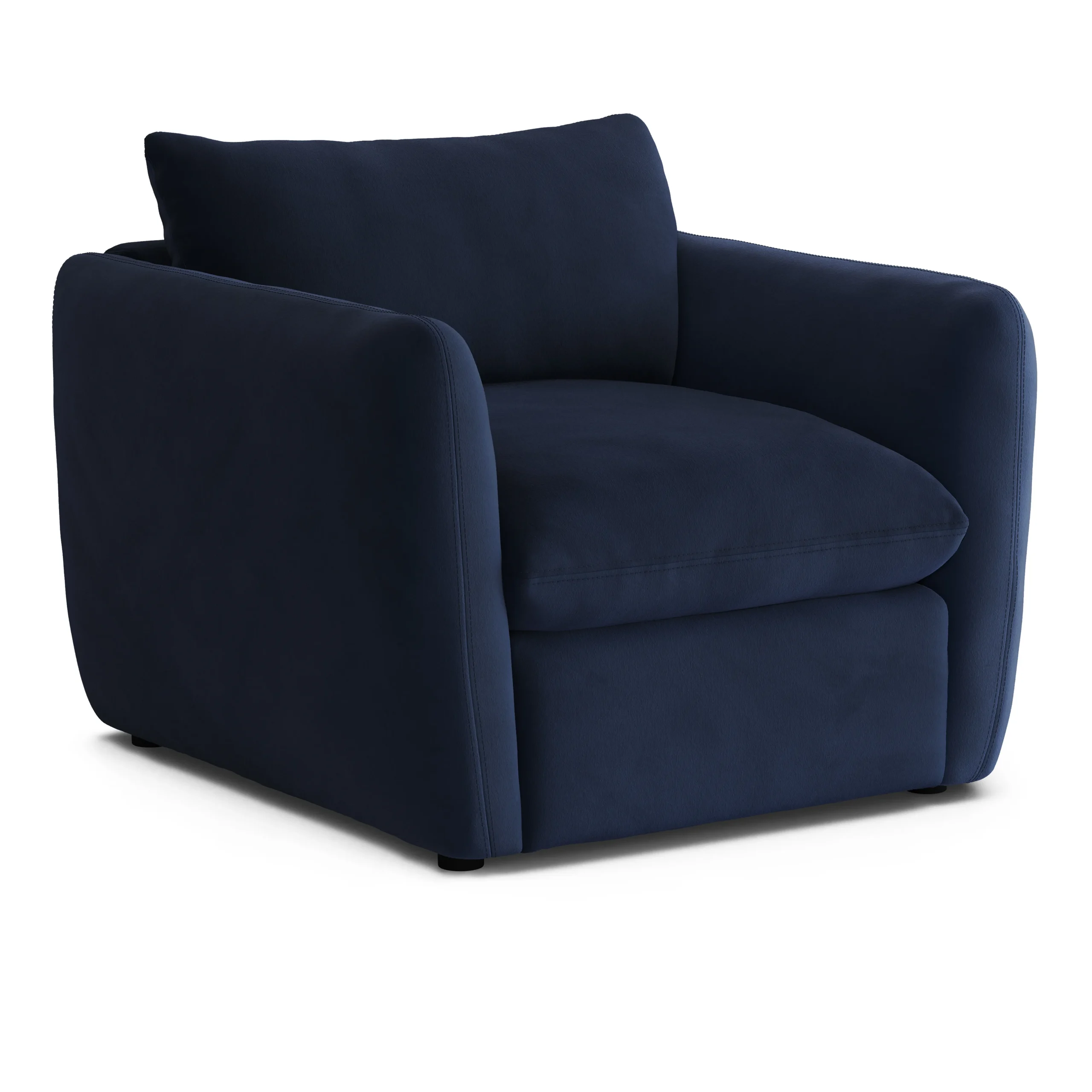 Leigh 42_ Velvet Lounge Chair - Hale Ink - Image 11