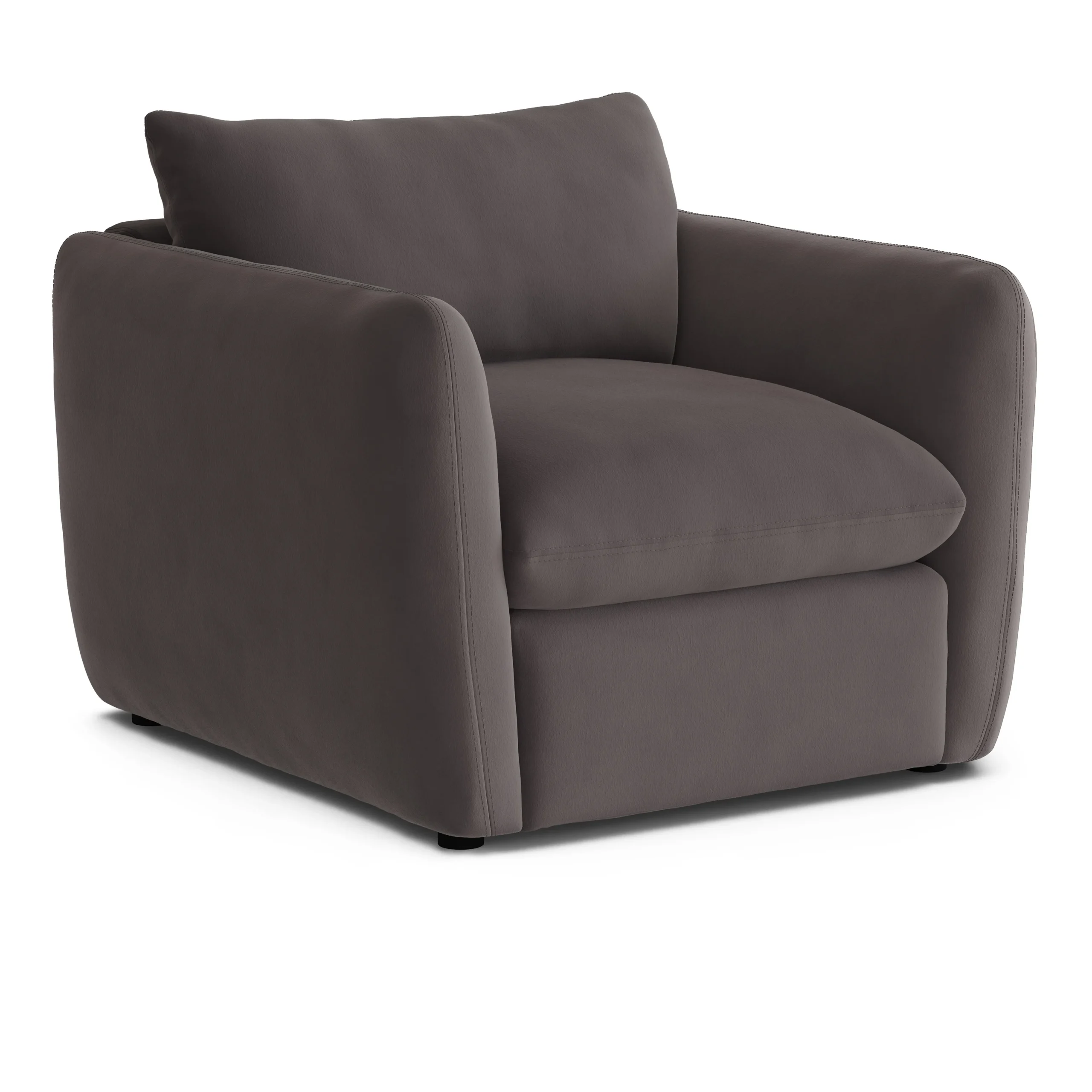 Leigh 42_ Velvet Lounge Chair - Hale Warm Gray - Image 11