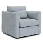 Marina 38_ Lounge Chair - Silver Light Blue