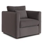 Marina 38_ Velvet Lounge Chair - Hale Warm Gray
