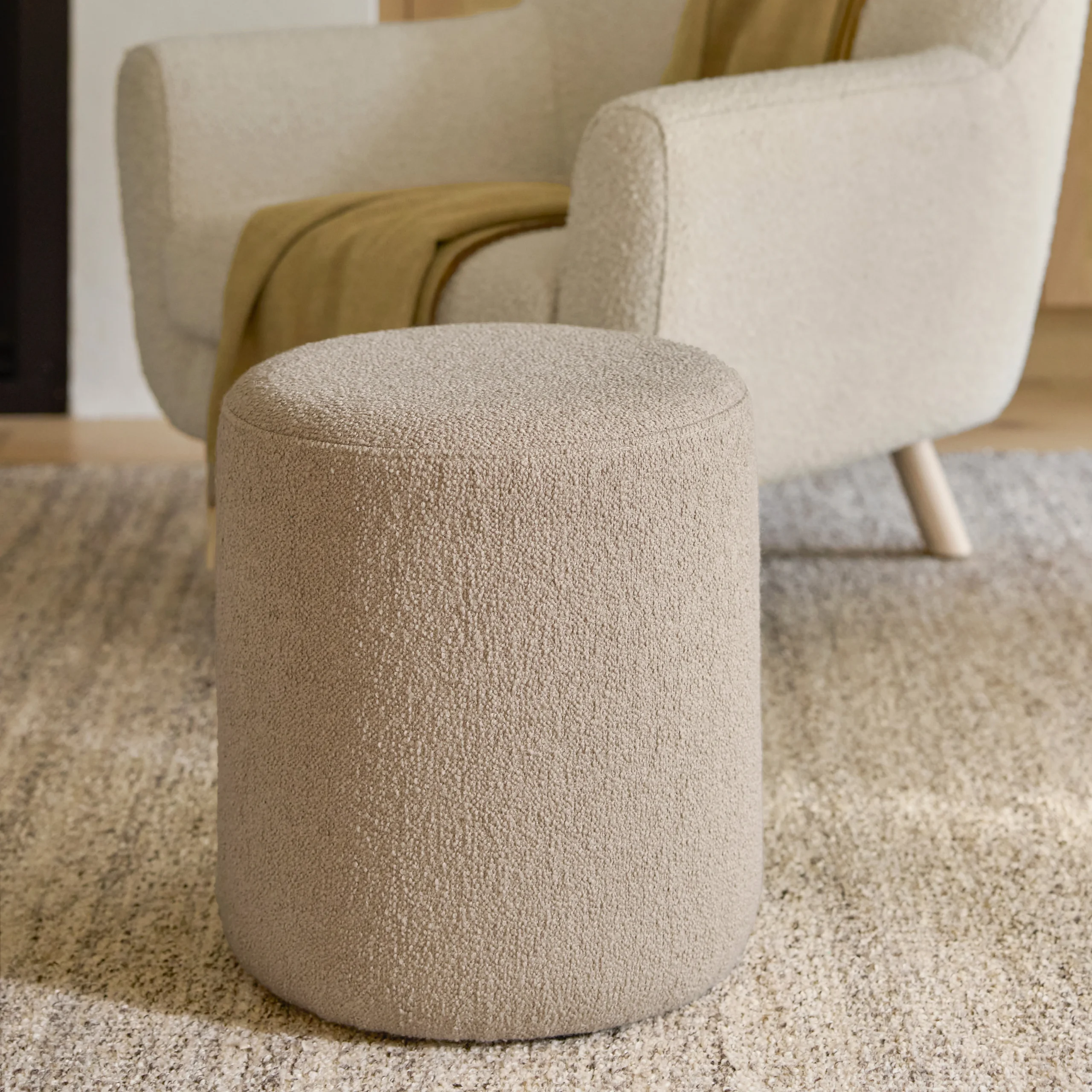 Cilo 16_ Ottoman - Sandstone Wool Bouclé - Image 8